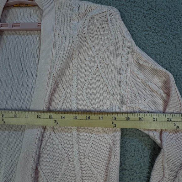 Belladini Womens M Pink Knit Sweater Set Sleeveless Strap Top Diamond Rib - Picture 5 of 13